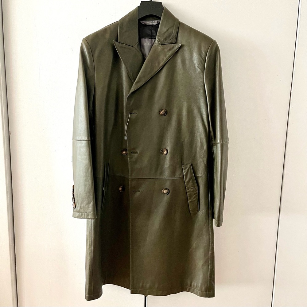 ZARA Leather trench coat 🧥